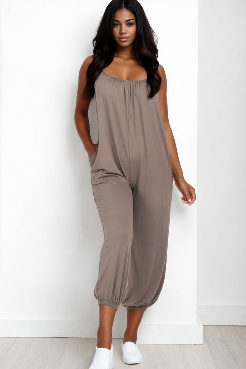 Sleeveless Jogger Jumpsuit - Wholesale Capella Apparel