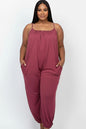 Plus Size Sleeveless Jogger Jumpsuit