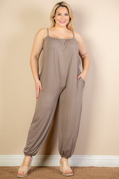 Plus Size Sleeveless Jogger Jumpsuit - Wholesale Capella Apparel