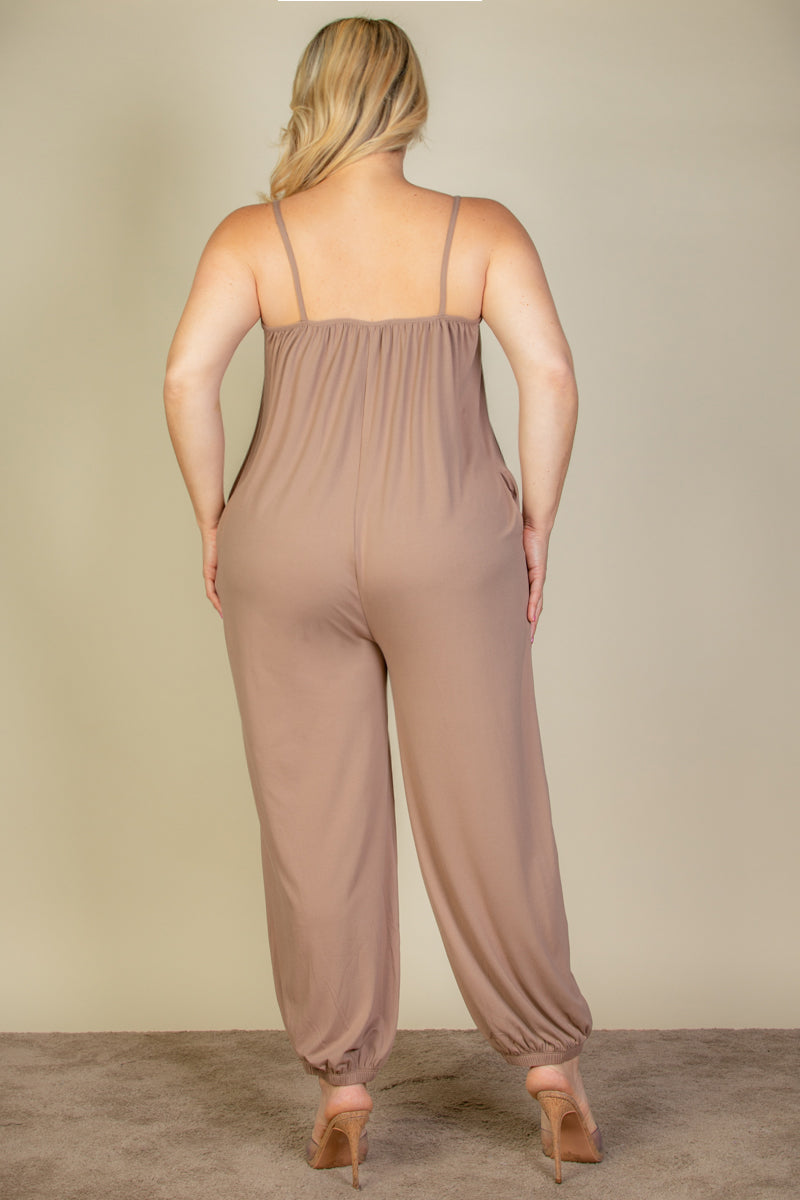 Plus Size Sleeveless Jogger Jumpsuit - Wholesale Capella Apparel