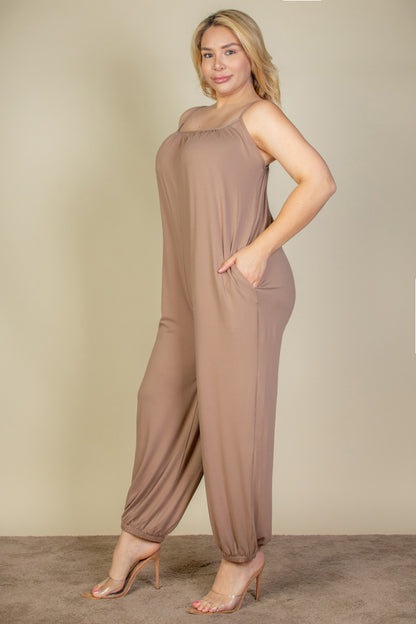 Plus Size Sleeveless Jogger Jumpsuit - Wholesale Capella Apparel