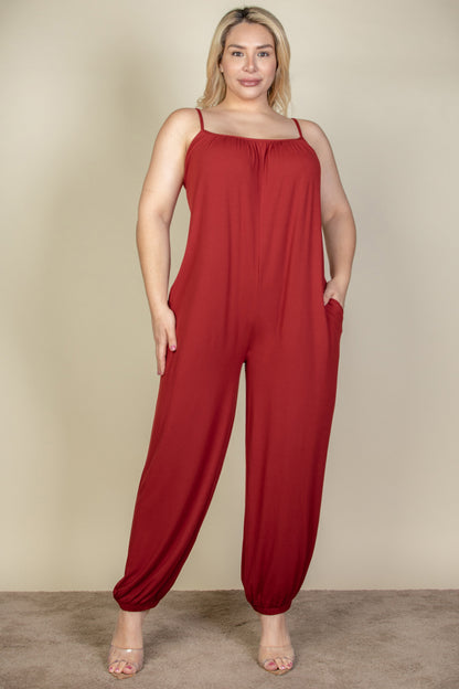 Plus Size Sleeveless Jogger Jumpsuit - Wholesale Capella Apparel