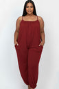 Plus Size Sleeveless Jogger Jumpsuit