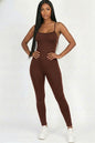 Criss-Cross Open Back Bodycon Jumpsuit