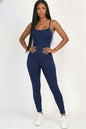 Criss-Cross Open Back Bodycon Jumpsuit