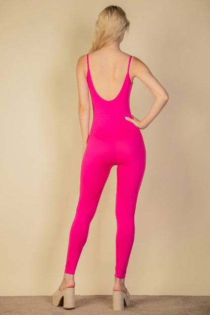 Solid Bodycon Cami Jumpsuit - Wholesale Capella Apparel