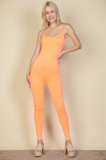 Solid Bodycon Cami Jumpsuit - Wholesale Capella Apparel