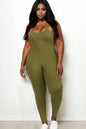 Plus Size Solid Bodycon Cami Jumpsuit - Wholesale Capella Apparel