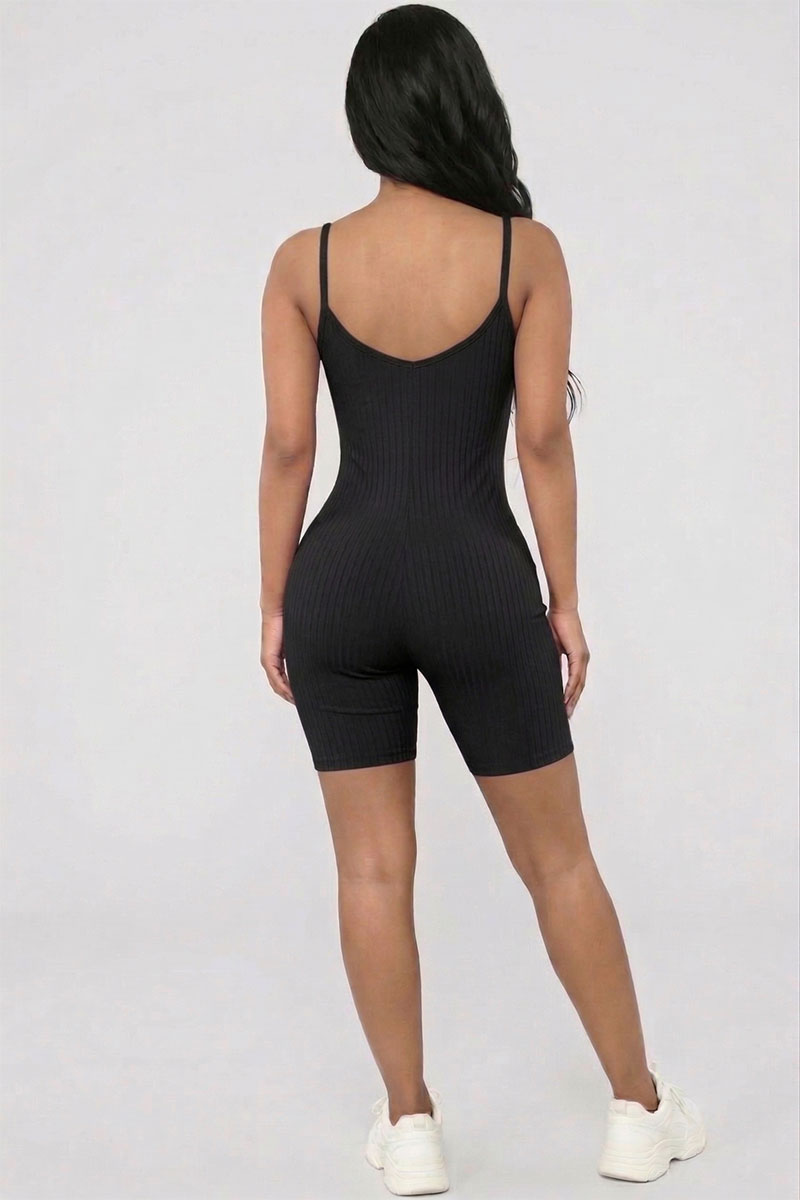 Ribbed Bodycon Romper