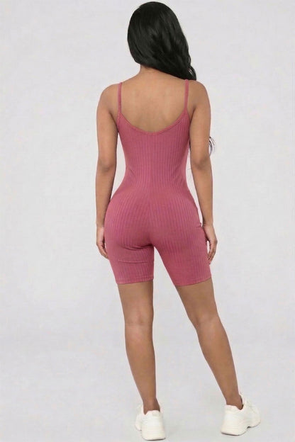 Ribbed Bodycon Romper