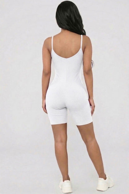 Ribbed Bodycon Romper