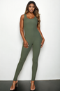 Ribbed Scoop Neck Bodycon Jumpsuit - Wholesale Capella Apparel