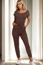 Two-way Shoulder Drawstring Jumpsuit - Wholesale Capella Apparel