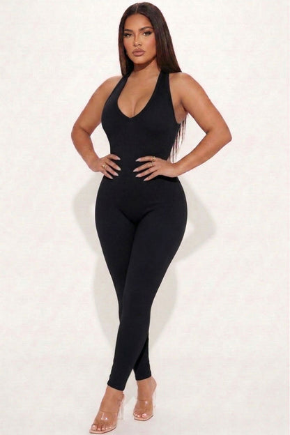 Racer Back Bodycon Jumpsuit (CAPELLA)