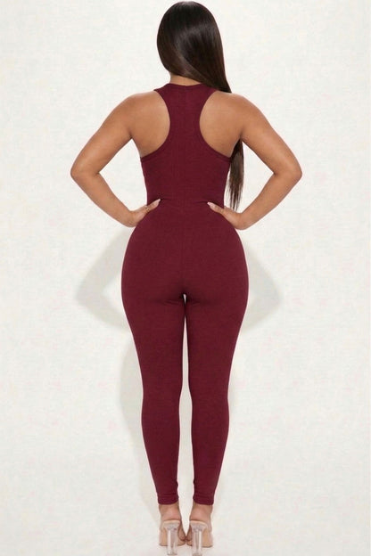 Racer Back Bodycon Jumpsuit (CAPELLA)