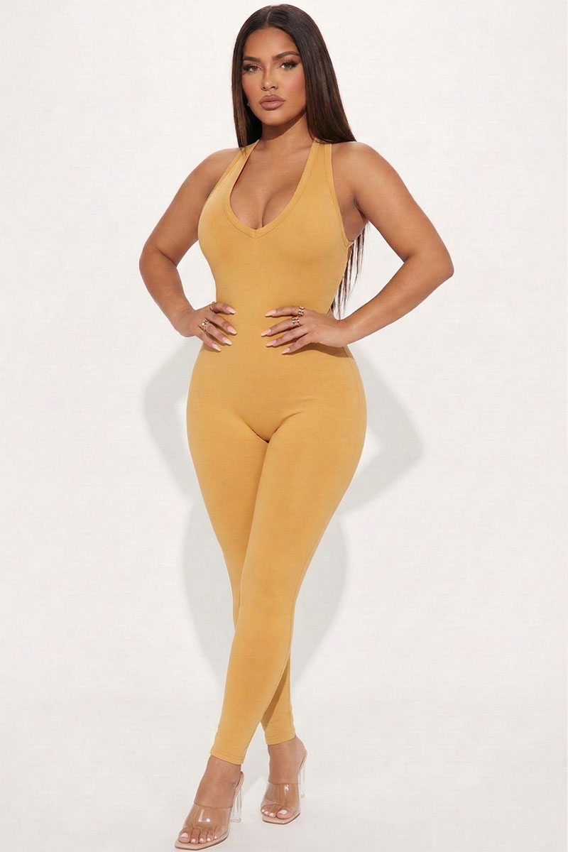 Racer Back Bodycon Jumpsuit (CAPELLA)