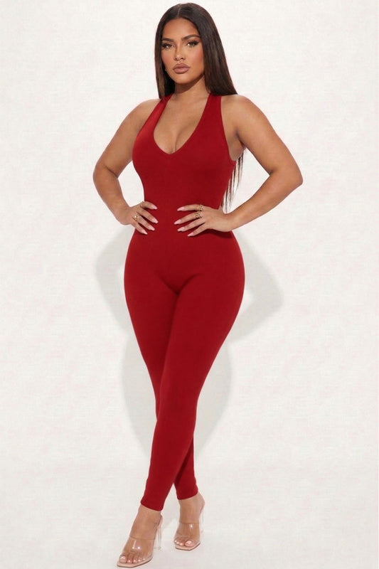Racer Back Bodycon Jumpsuit (CAPELLA)