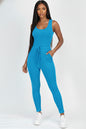 Ribbed Sleeveless Drawstring Jumpsuit (CAPELLA)