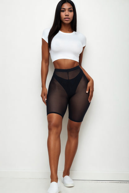 Mesh Biker Shorts (CAPELLA) - Capella Apparel