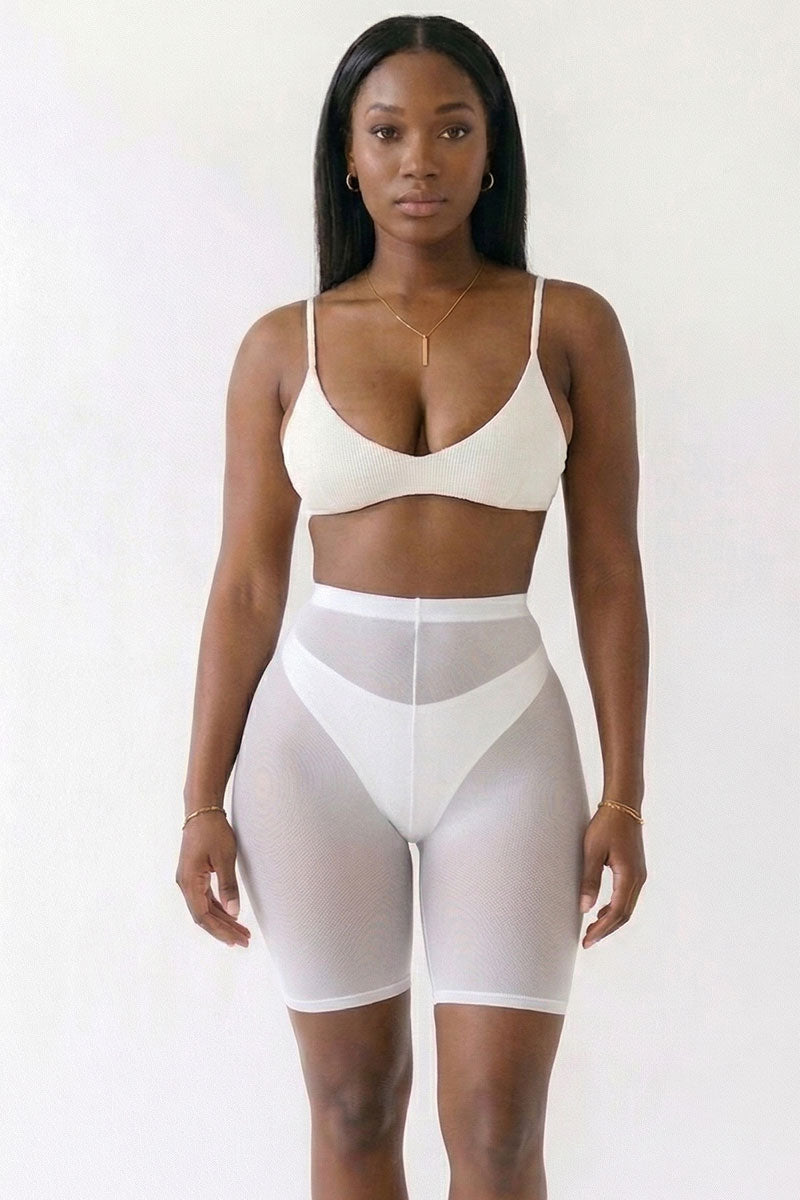 Shorts de motorista de malla