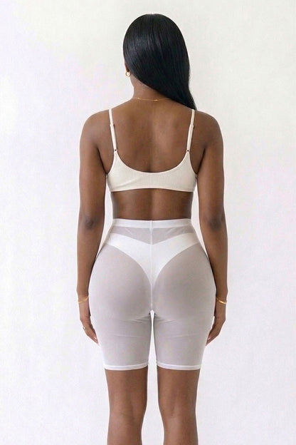 Shorts de motorista de malla