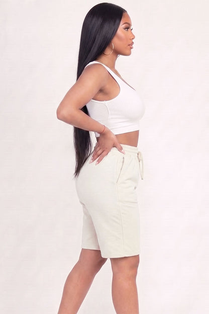 French Terry Bermuda Shorts