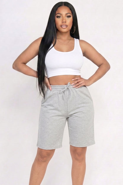 French Terry Bermuda Shorts