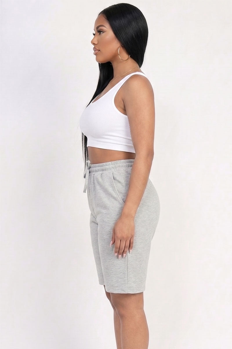 French Terry Bermuda Shorts