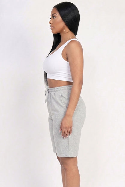 French Terry Bermuda Shorts