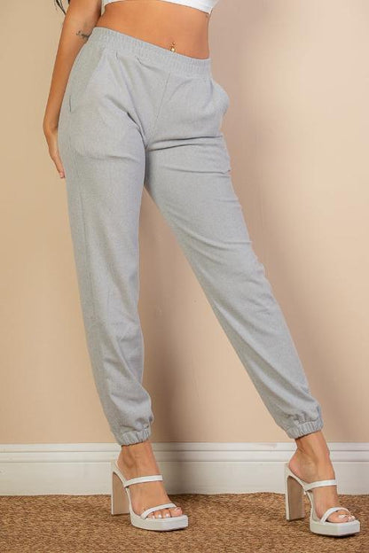 Ribbed Side Pocket Joggers - Capella Apparel