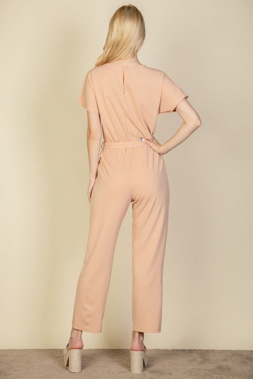 Tie Waist Relaxed Jumpsuit - Capella Apparel