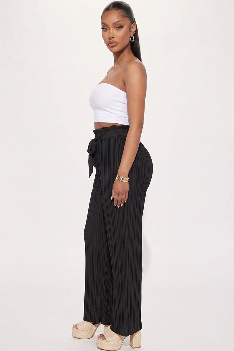 black crepe dress pants ladies Black crepe straight pants
