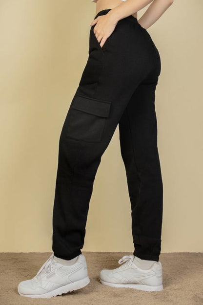 Side Pocket Drawstring Waist Sweatpants - Capella Apparel