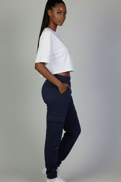 Side Pocket Drawstring Waist Sweatpants
