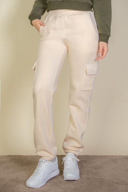 Side Pocket Drawstring Waist Sweatpants - Capella Apparel