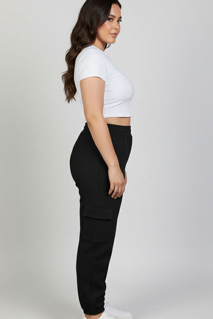 Plus Size Side Pocket Drawstring Waist Sweatpants