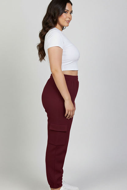 Plus Size Side Pocket Drawstring Waist Sweatpants