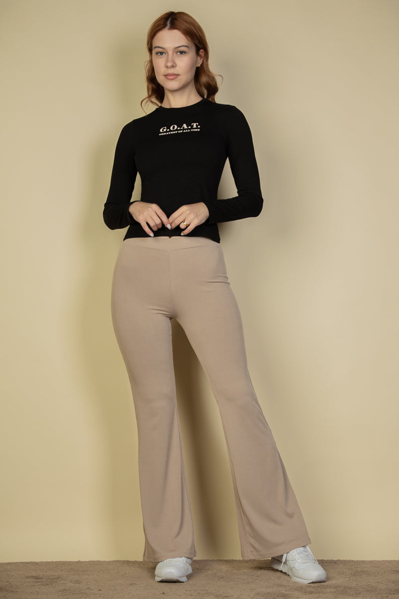 High Waisted Flare Pants - Capella Apparel