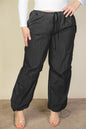 Plus Size Drawstring Waist Parachute Pants (CAPELLA) - Capella Apparel