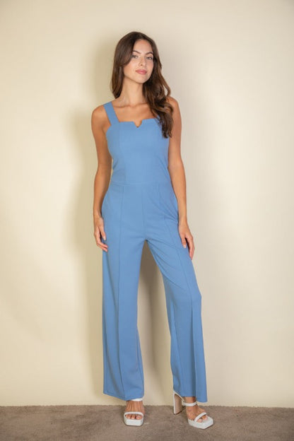 Notched Neck Cami Jumpsuit