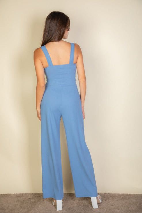 Notched Neck Cami Jumpsuit