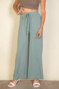 Drawstring waist wide leg minimalist pants (CAPELLA)