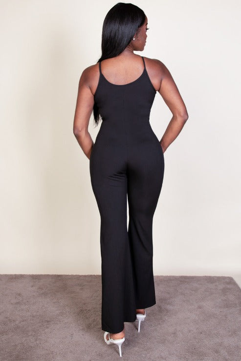 Ribbed Sleeveless Wide Leg Jumpsuit (CAPELLA)