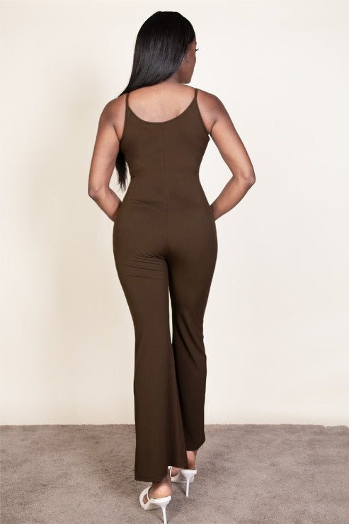 Ribbed Sleeveless Wide Leg Jumpsuit (CAPELLA)