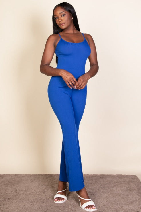 Ribbed Sleeveless Wide Leg Jumpsuit (CAPELLA)