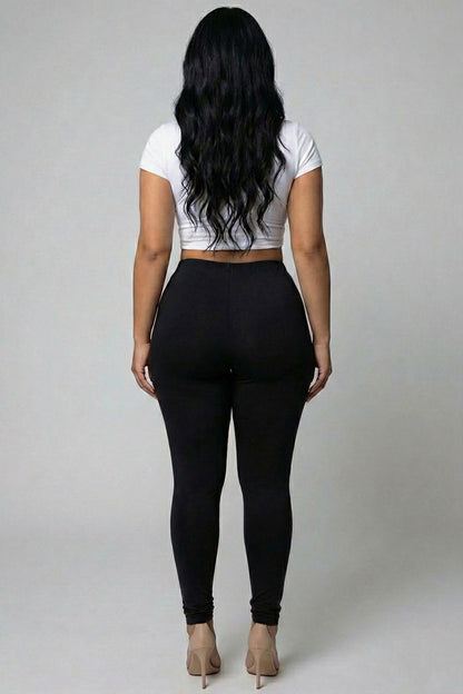 Plus Basic Solid Leggings