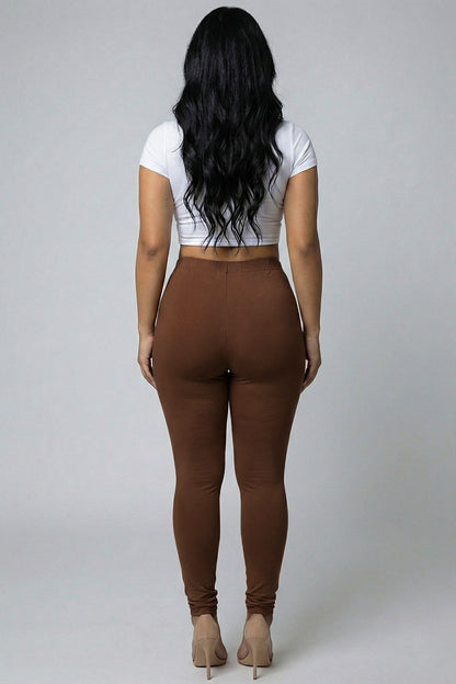 Plus Basic Solid Leggings