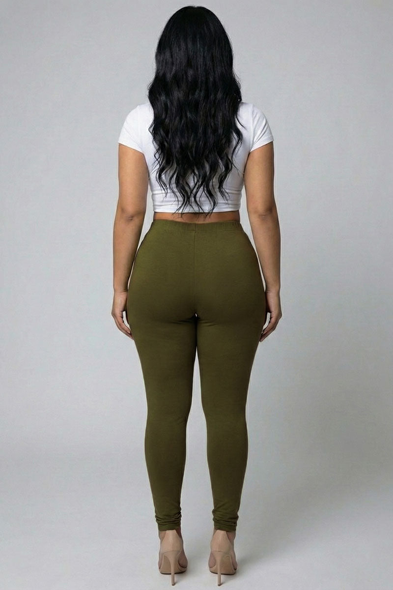 Plus Basic Solid Leggings