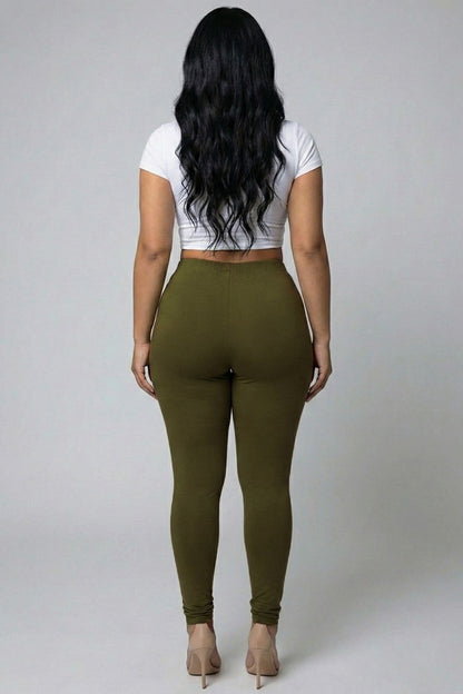 Plus Basic Solid Leggings