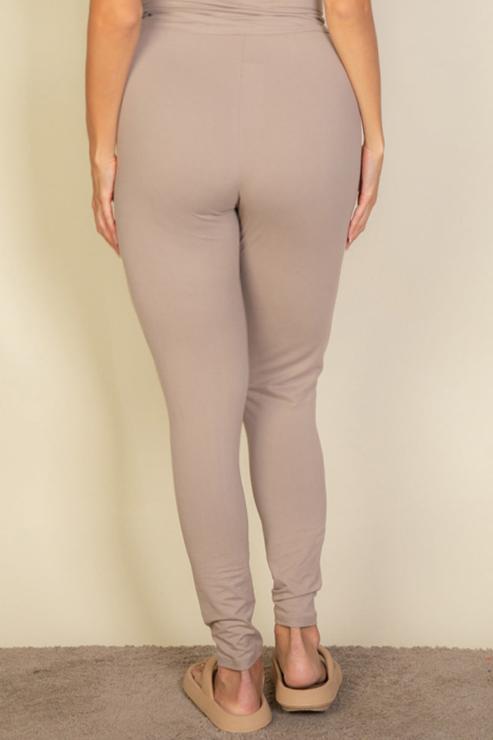 Plus Basic Solid Leggings